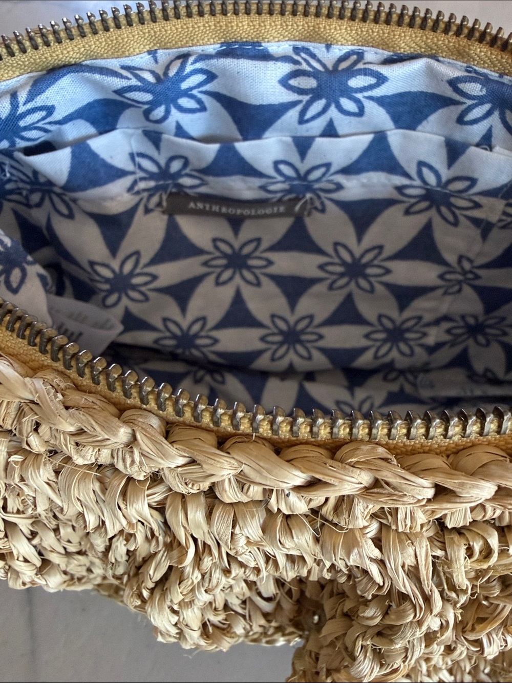 Anthropologie Raffia Ruffle clutch - Picture 4 of 5